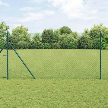 vidaXL Gaashek 10 x 1,2 m Staal Groen, Tuin en Terras, Verzenden, Nieuw, IJzer