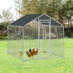Kippenren Wels buitenren 2x2x2 m donkergroen pro.tec, Dieren en Toebehoren, Verzenden, Nieuw