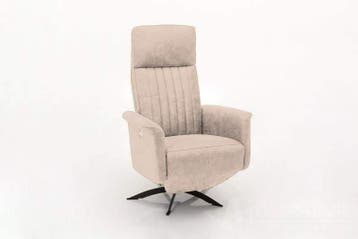 Relaxfauteuil Hessum - relaxfauteuils - Creme, Nieuw, Stof
