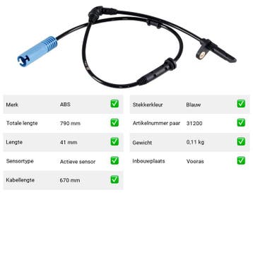 ABS-sensor MINI MINI Roadster Cooper S JCW (R59) Van 2011-11, Verzenden, Nieuw, Mini