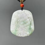 Gecertificeerde jadeiet (A-jade) Hanger - Hoogte: 46 mm -