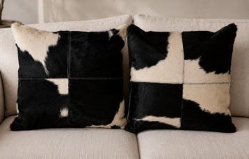 Set van 2 kussens van Bovina-leer - Exclusief -40x40cm-