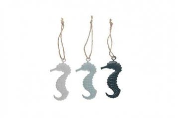Hanger metaal Zeepaardje Seahorse 6.5 cm pak 9 stuks, Ophalen of Verzenden, Nieuw