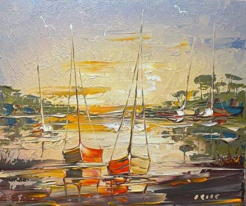 Janusz Kik (1956) - Dans Une Petite Baie