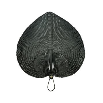 bamboe waaier zwart 63cm*, Verzenden, Nieuw