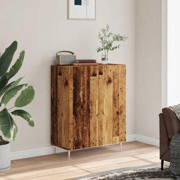vidaXL Dressoir 69,5x34x90 cm bewerkt hout oud houtkleurig, Verzenden, Nieuw, Overige houtsoorten
