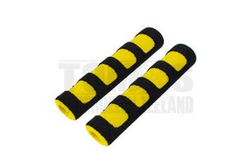 Remhendel greep foam rubber zwart / geel Tuning, Fietsen en Brommers, Ophalen of Verzenden, Nieuw, Tuning