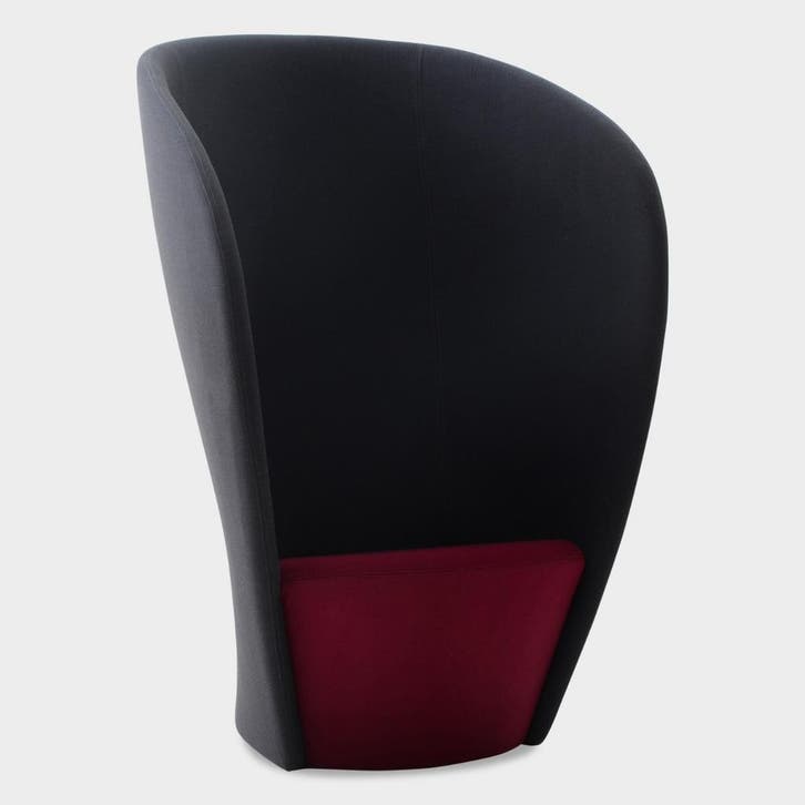 +Halle Shelter designfauteuil - Antraciet / fuchsia, Huis en Inrichting, Fauteuils, Ophalen of Verzenden