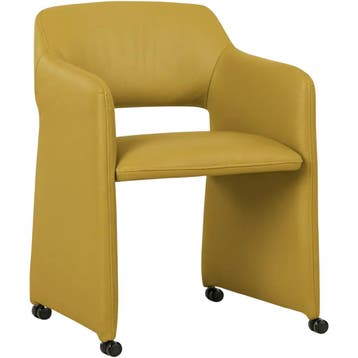 Leren eetkamerstoel Icon - Toledo Giallo (geel), Ophalen of Verzenden, Nieuw, Leer, Bohemian, Eigentijds, Industrieel, Klassiek, Modern, Retro, Romantisch, Scandinavisch, Vintage