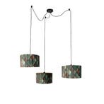 Hanglamp zwart met blad kap en gouden binnenkant 35cm - Cava, Huis en Inrichting, Lampen | Hanglampen, Verzenden, Nieuw, Modern