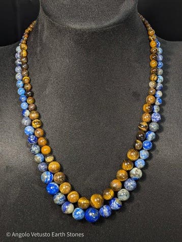 2x Indrukwekkende natuurlijke Afghaanse Lapis Lazuli- en