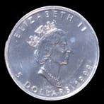 Canada. 5 Dollars 1999 - Hoja de Arce, 1 Oz (.999) (Zonder