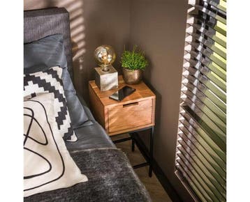 Nachtkastje Flat acacia small - naturel, Ophalen of Verzenden, Nieuw