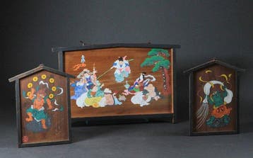 Votiefplaatjes – Fujin, Raijin & Seven Lucky Gods door