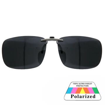 Fako Sunglasses - Clip On Voorzet Zonnebril Gun Metal In Box, Verzenden, Nieuw