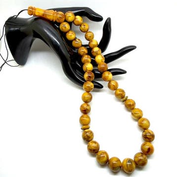 Baltisch amber Tesbih gebedskralen rozenkrans 13 mm 46,1 g -