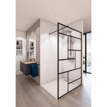 Aanbieding: Inloopdouche BWS Free Time 90x200 cm Zwart Decor, Ophalen of Verzenden, Nieuw