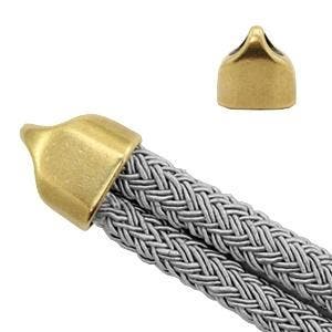 Per stuk Eindkapjes DQ metaal (Ø10x5mm) Antiek brons (Nik.., Ophalen of Verzenden, Nieuw, Draad