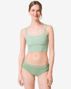 HEMA Dameshipster naadloos micro met kant groen 3+1 gratis, Kleding | Dames, Verzenden, Groen