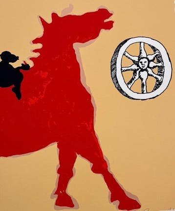 Jörg Immendorff (1945–2007) - Ohne Titel (Pferd, Affe, Rad)