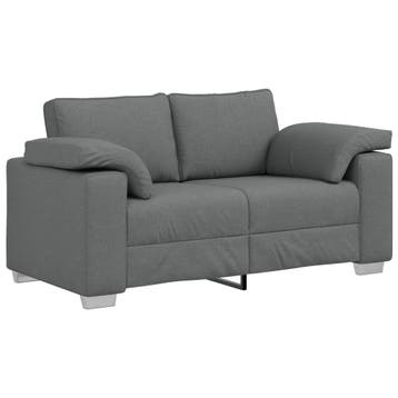 vidaXL Loveseat Donkergrijs 160 cm Stof, Verzenden, Nieuw, Stof, 150 tot 200 cm