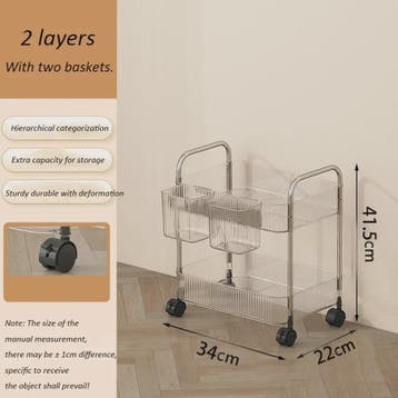 Luxe Transparante Acryl Rolkar met 2, 3 of 4 Lagen - Verrijd, Verzenden, Nieuw
