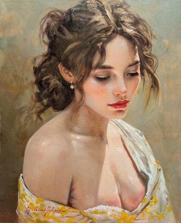 Giovanni Faliero (1960) - Ritratto di Giovane Donna