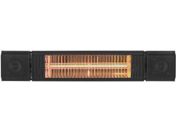 Eurom Heat and Beat Zwart elektrische terrasverwarmer, Tuin en Terras, Terrasverwarmers, Nieuw
