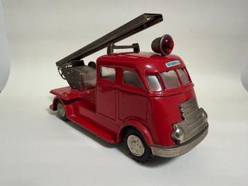 Anders - Blikken speelgoedauto - DAF Brandweer ladderwagen -