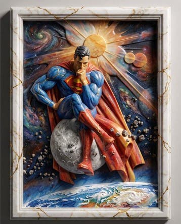 Makayhos - [Canvas] Man of Steel – Cosmic Solitude, Nieuw