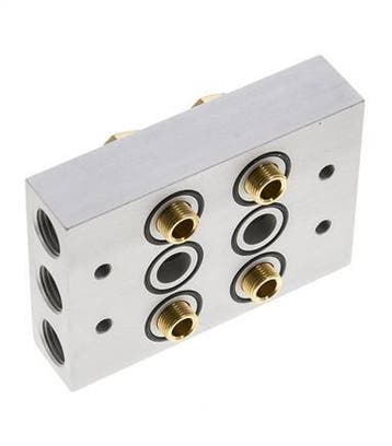 Manifold 2-Stations 5/2 5/3-weg Airtec M05/P05, Verzenden, Nieuw