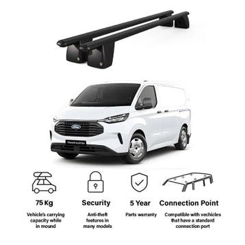 Set 2 aluminium dakdragers Renault Trafic 2001+ zwart, Ophalen of Verzenden, Nieuw