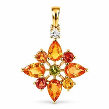 Zonder minimumprijs - Hanger - 14 karaat Geel goud - 2.55ct.