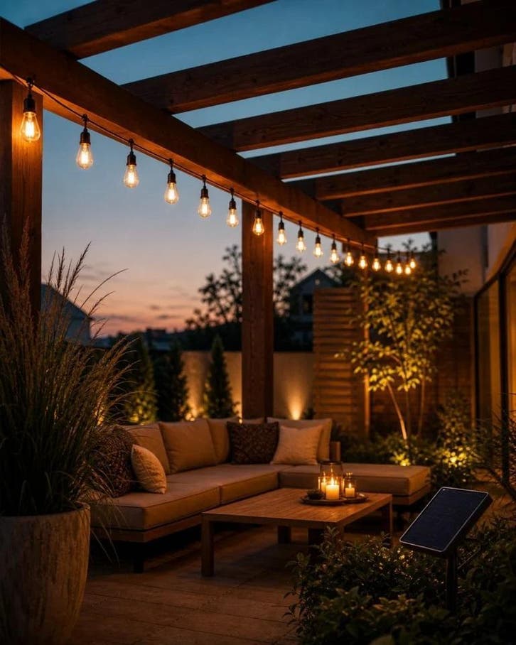 Solar Prikkabel 15M – Warm Witte Buitenverlichting voor Tuin, Tuin en Terras, Buitenverlichting, Led, Zonne-energie, Nieuw, Overige materialen