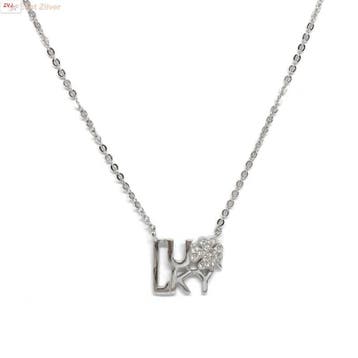 Zilveren Lucky collier, Sieraden, Tassen en Uiterlijk, Verzenden, Nieuw, Zilver