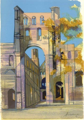 Camille Hilaire (1916-2004) - LAbbaye de Jumièges + 1 œuvre