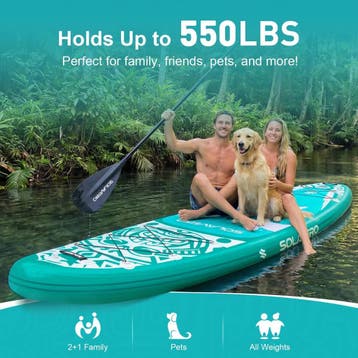 Sup Board - Opblaasbaar Paddle Board - 250 kg - Groen - SOLA, Verzenden, Zo goed als nieuw