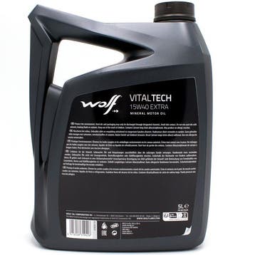 Wolf Vitaltech 15W40 Extra Motorolie 5 Liter, Verzenden