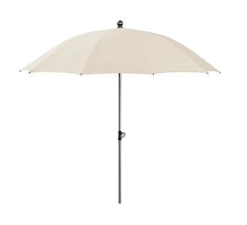 Schneider stokparasol Locarno, naturel, 220 cm rond, gepo..., Tuin en Terras, Verzenden, Nieuw, Stokparasol