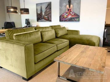 Loungebank Amsterdam - loungebanken - Groen, Nieuw, 150 cm of meer, Stof, 250 tot 300 cm