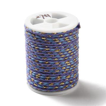 1 rol Metallic gevlochten koord – katoen/polyester mix –, Ophalen of Verzenden, Nieuw, Kraal