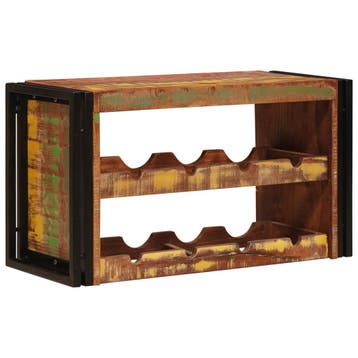 vidaXL Wijnrek Bruin 80 x 45 x 33 cm Massief gerecycled hout, Verzenden, Nieuw