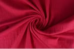 10 meter mousseline stof - Fuchsia - Double gauze, 120 cm of meer, Ophalen of Verzenden, Katoen, Roze