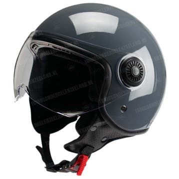 Helm Vito Jethelm Loreto nardo gray glans, Fietsen en Brommers, Brommerhelmen, Ophalen of Verzenden, Nieuw, Vito