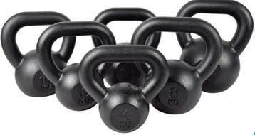 Kettlebell | Poeder coated kettlebells 4 tot 24 kg, Nieuw, Benen