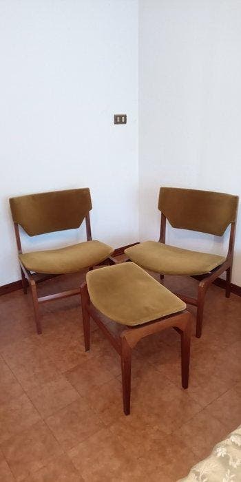 Poltronova - Fauteuil (3) - Hout, Fluweel