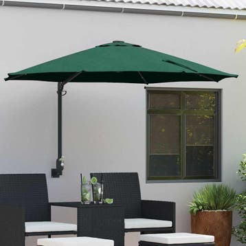 vidaXL Tuinparasol Groen 248 x 248 x 148 cm Polyester en, Verzenden, Nieuw, 2 tot 3 meter