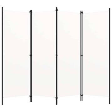 vidaXL Kamerscherm met 4 panelen 200x180 cm wit, Verzenden, Nieuw
