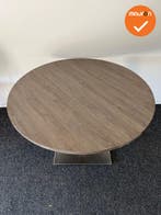Vergadertafel - rond - 120 cm - Bladkleur naar keuze Chrome, Vergader- of Presentatieruimte, Ophalen of Verzenden, Gebruikt, Tafel