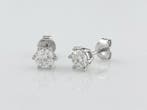 Oorbellen - 14 karaat Witgoud - 1.03ct. tw. Diamant, Sieraden, Tassen en Uiterlijk, Oorbellen, Nieuw